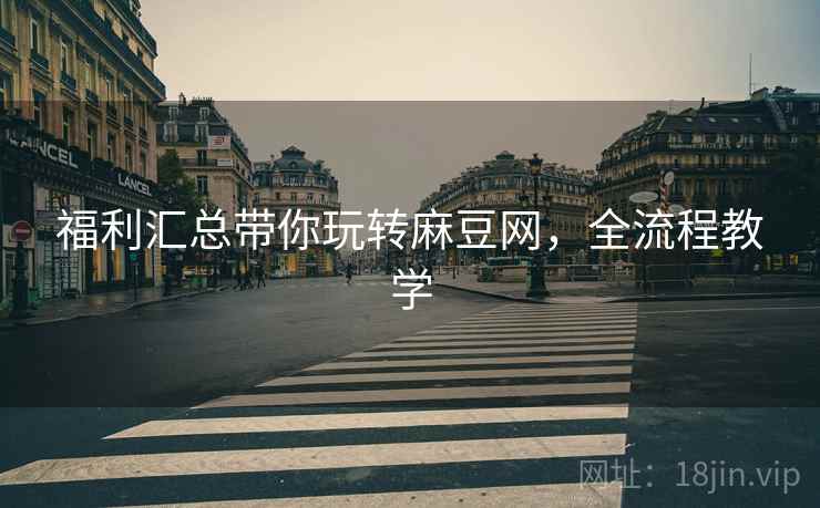 福利汇总带你玩转麻豆网，全流程教学