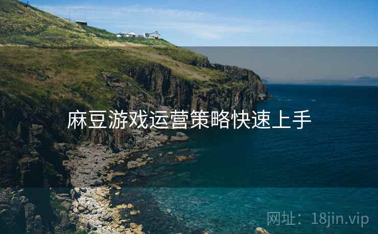 麻豆游戏运营策略快速上手