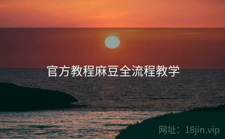 官方教程麻豆全流程教学