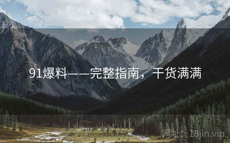 91爆料——完整指南，干货满满